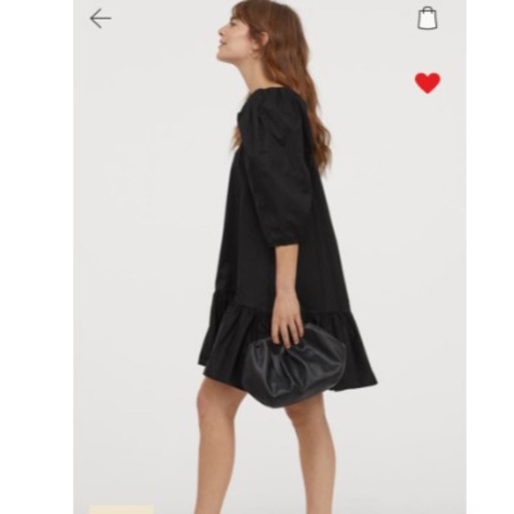 NWOT H&M Puffed Sleeve Cotton Dress
